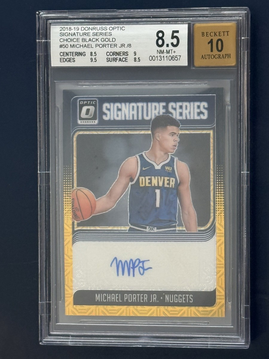 2018 Donruss Optic Choice Black Gold /8 Michael Porter Jr BGS 8.5 
