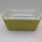 Vintage Pyrex 1970s Verde Green 502 1.5 Pint Refrigerator Dish With Lid Read