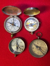 Vintage Compass Lot of (4) All point to magnetic North, Multi Brands
