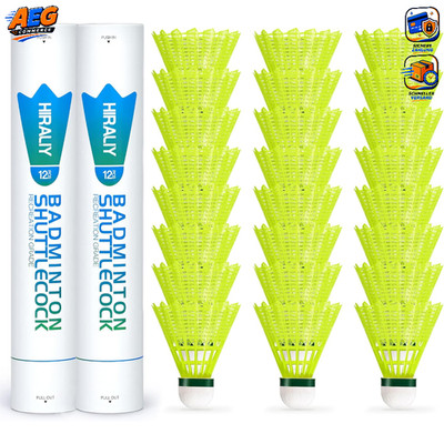 Badminton-Federbälle Nylon-Birdies Set 6-24 Stück für Indoor Outdoor Sportgeräte