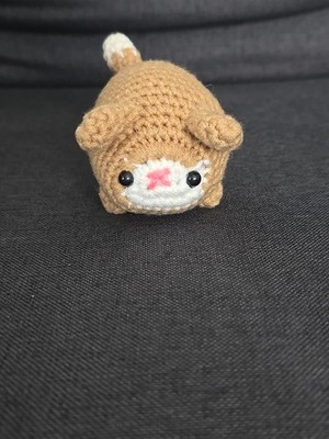 1 Crocheted Cat Crocheted Handmade Cat Loaf Cat Chubby Kitty Chubby Cat Loaf Cat