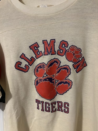 Vintage 70s clemson ncaa Tigers College Reglan Baseball Shirt Size M - Bild 3 von 8