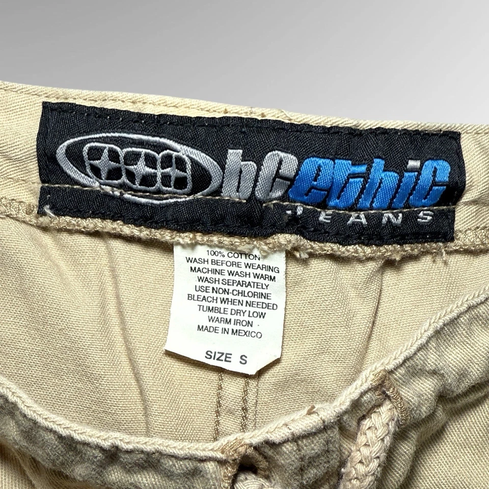 Pantalones cortos cargo vintage años 90 BC Ethic holgados caqui Foto 3 de 4