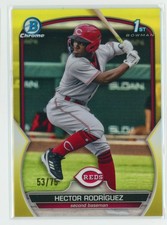 2023 Bowman Hector Rodriguez Chrome Yellow Refractor /75 - BCP-95