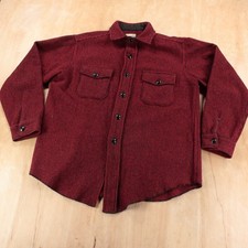 MELTON Wintermaster wool flannel shirt jacket fits MEDIUM vtg 50s 60s usa made