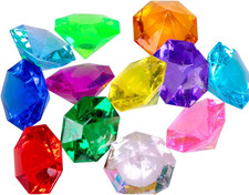 36PCS Acrylic Diamond Gems Jewels Pirate Treasure Chest Hunt Party Favors 25 Car