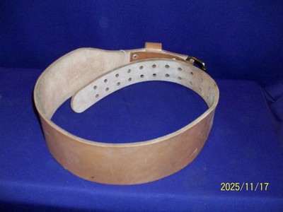 Altus Weight Lifting Belt  Large (34-42) Brown Leather Buckle 2 Prong NICE