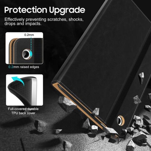 OKP Case for Samsung Galaxy Tab A9 8.7 inch 2023 Red Leather Folio Cover - Picture 3 of 5
