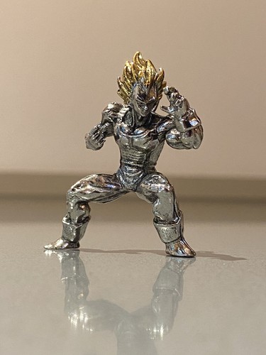 Dragon Ball Z Super Saiyajin Vegeta Kampfhaltung!!! DBZ Silber Anhänger Halskette