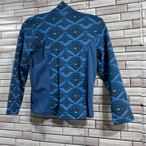 Panhandle M boys youth jacket 1/4 zip Powder River western blue aztec knit NWT - Picture 12 of 12