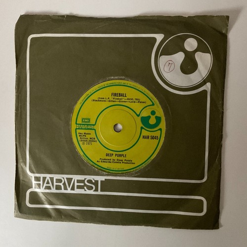 Deep Purple Fireball c/w Demon's Eye 7" Vinyl Single 1971 EMI Records HAR 5045 - Picture 2 of 9