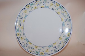 Tortenplatte 32 5 Cm Platte Blau Gelb Grun Blumen Tcm Tchibo Ebay