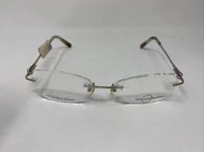 NATURALLY RIMLESS EYEWEAR NR 359 GOLD 52/18/135 FLEX HINGE EYEGLASSES !K74