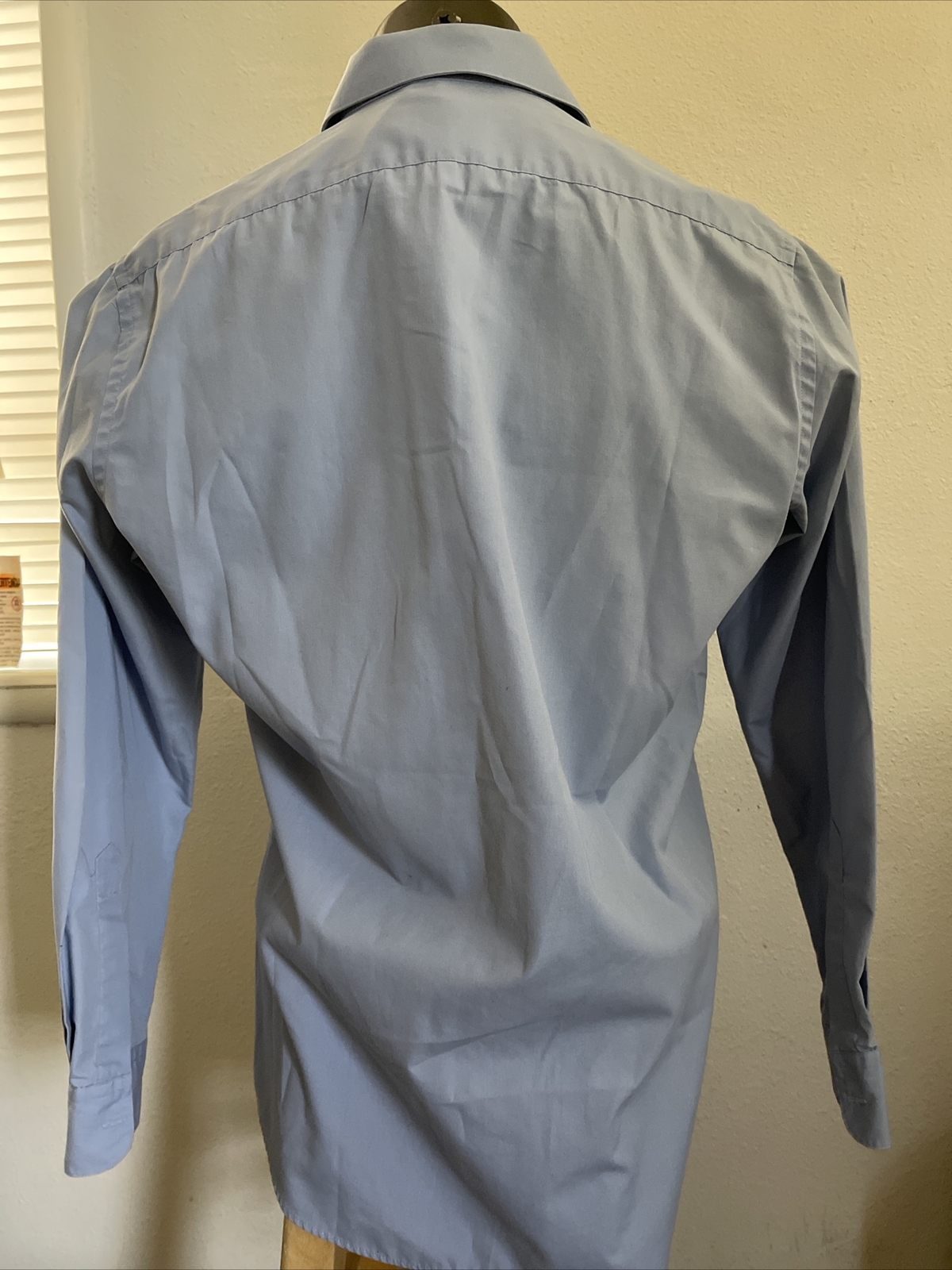 Camicia uomo Yves Saint Laurent manica lunga con bottoni taglia media colore blu