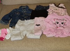 Infant Girls Spring/Fall 11-PC Clothing Bundle Size 18 months
