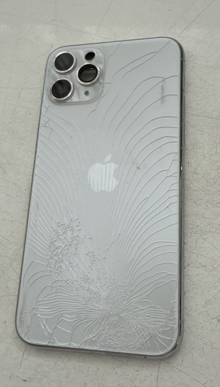 Original Apple iPhone 11 Pro Coque Cadre Vitre Cassée Pour Reconditionné Blan...