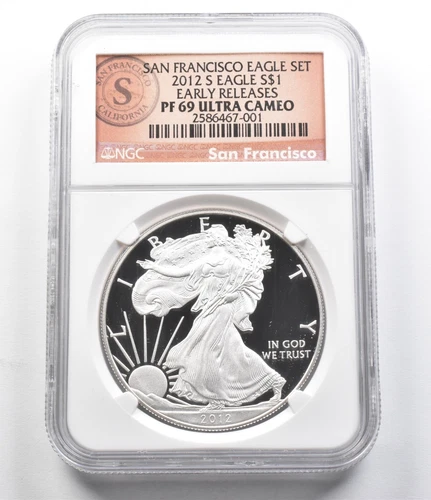 PF69 UCam 2012-S American Silver Eagle San Francisco Set ER NGC *5842