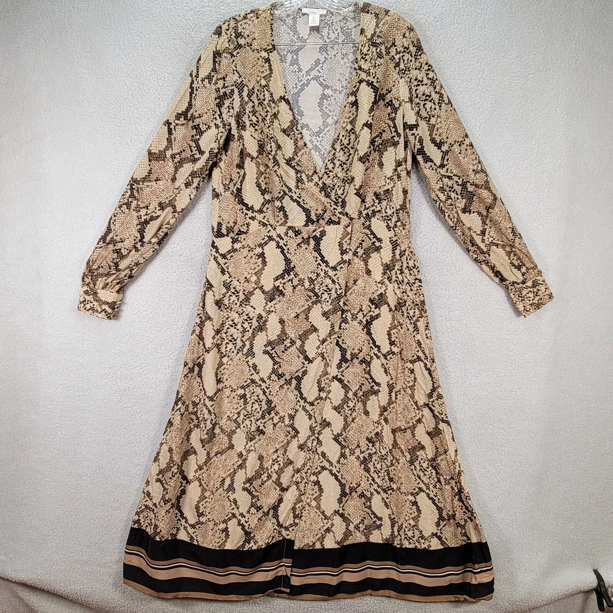 H&M Ladies Brown Wrap Dress