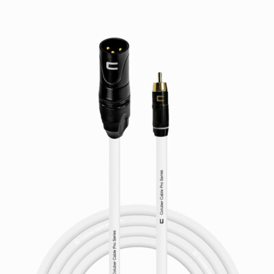 3-Pin XLR Male to RCA Unbalanced Mono Audio Cable - Custom Length Color Cord