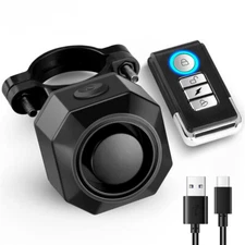 USB Charging Bike Anti Theft Alarm with Remote Vibration Sensor Security System