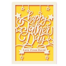 Personalised Father's Day Card Custom Papercut Happy Father's Day for Dad Daddy