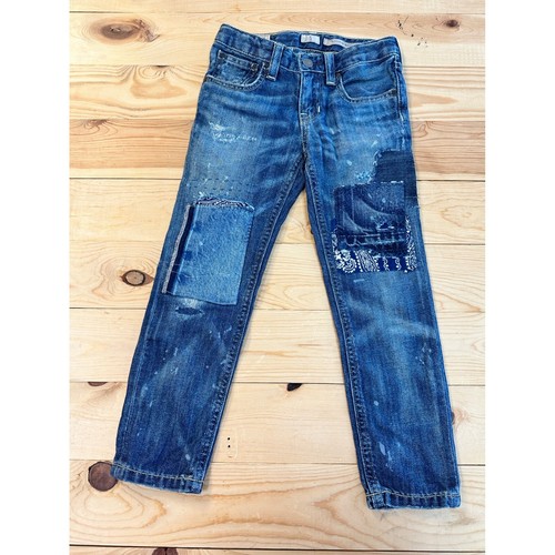 Polo Ralph Lauren Boyfriend Skinny Patchwork Distressed Jeans Size 4