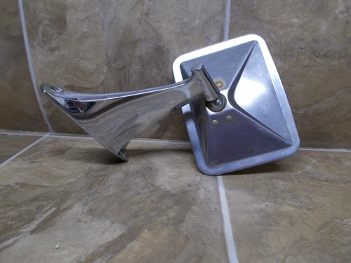 Vintage Car Side Door Mirror - Chrome- Rectangle - Rat Rod