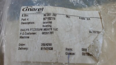 Marel part # 9710276  brass bearing                      lot of 4    new
