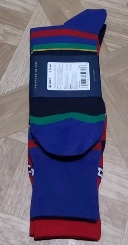 Polo Ralph Lauren Dress Socks 2 Pairs Men's Size 6-12.5 Multicolors Brand New - Picture 2 of 4