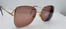 Vintage Luxottica Ceres Gold Square Half-Rim Metal Sunglasses Italy FRAMES ONLY