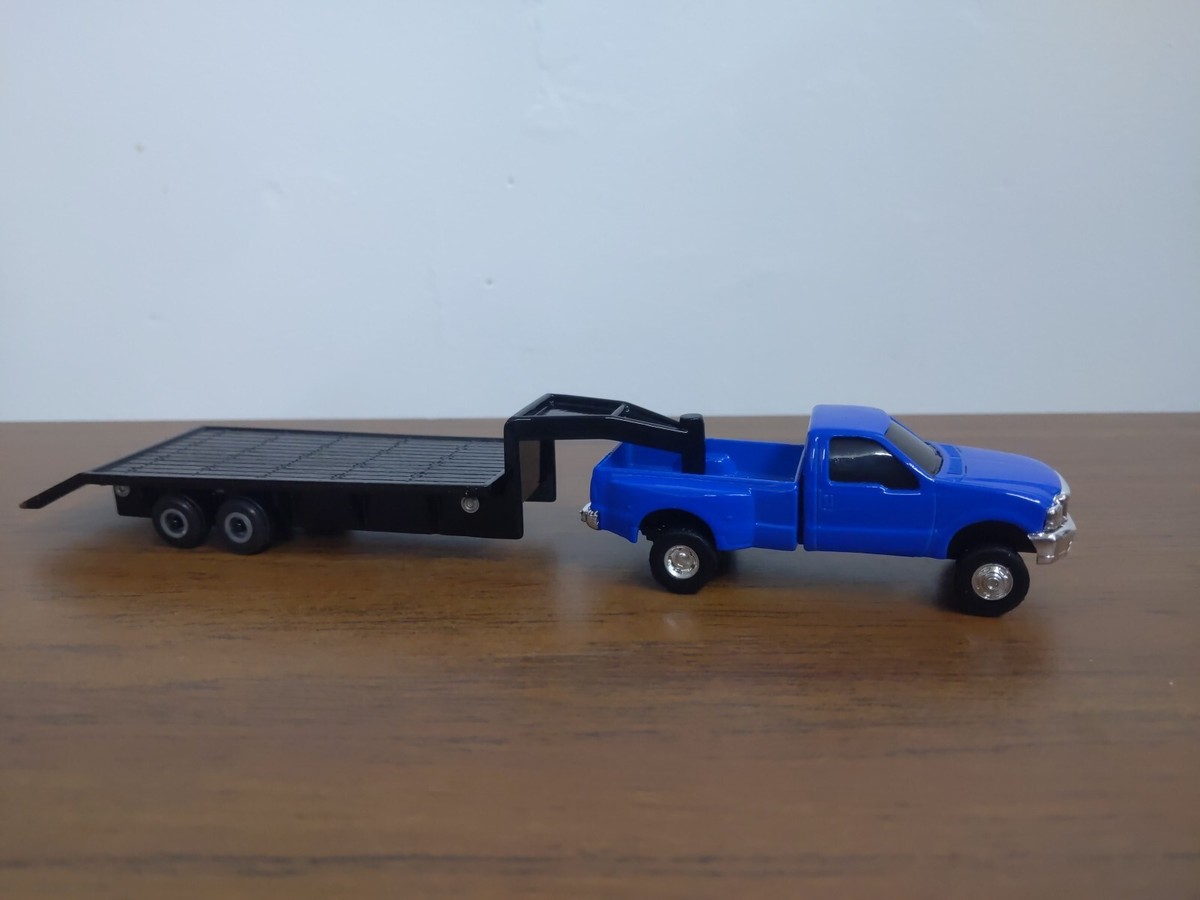 1/64 Ertl Farm Toy Ford F-350 Pickup With Flatbed Trailer #2 | eBay
