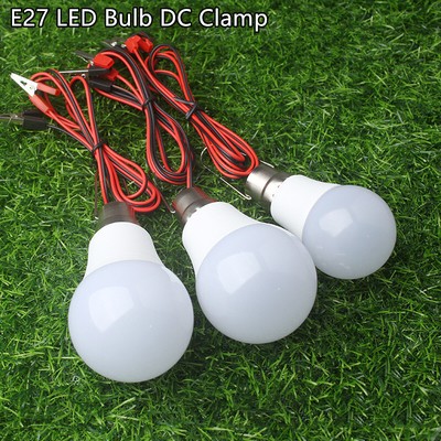 Super helle 3W-18W LED Birnen mit Clip DC 12V/24V E27 Schraube Basislampe 6500K