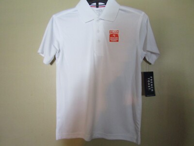 FRENCH TOAST Size Unisex M (8) POLO White UNIFORM Stretch Moisture Wicking SHIRT