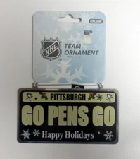 Pittsburgh Penguins "Go Pens Go" License Plate Ornament