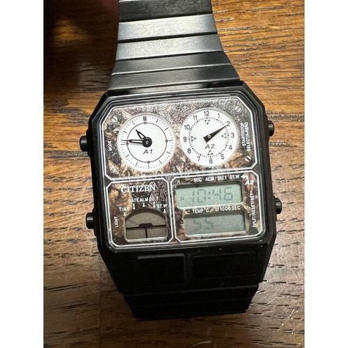 CITIZEN ANA-DIGI 8989-S116147 TEMP BEAMS bespoke model Rare Black SS | eBay