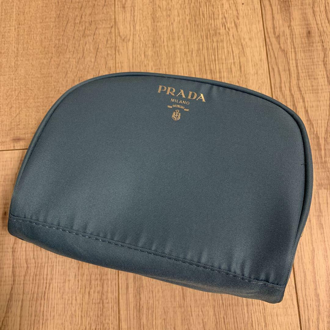 PRADA Novelty Cosmetics Pouch blue limited Travel Cosmetic