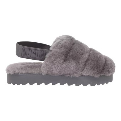 Brand New UGG Women's Super Fluff Slipper Size 8 Slide-on, Strap, Platform Heel.