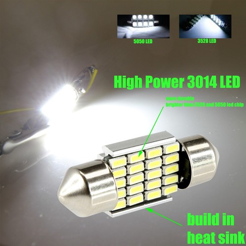2X 31MM Festoon 3014 Chip LED Map/Dome Interior Light Bulbs 6000K White - Bild 6 von 7