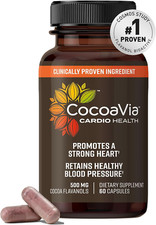 CocoaVia Cardio Health Supplement 500mg Cocoa Flavanols Heart Health 60 Capsules