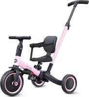 Dreirad Laufrad FüR Kinder Ab 1 Jahr Rosa Schubstange Verstellbar