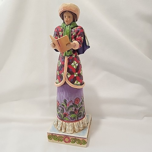 JIM SHORE Here We Come A-wand'ring So Fair to Be Seen WOMAN CAROLER FIGURINE - Picture 2 of 22