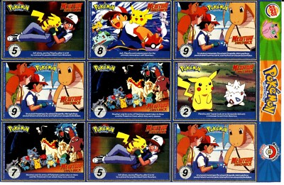 uncut burger king pokemon cards BURGER KING POKEMON MASTER TRAINER CARDS, UNCUT SHEET # 12
