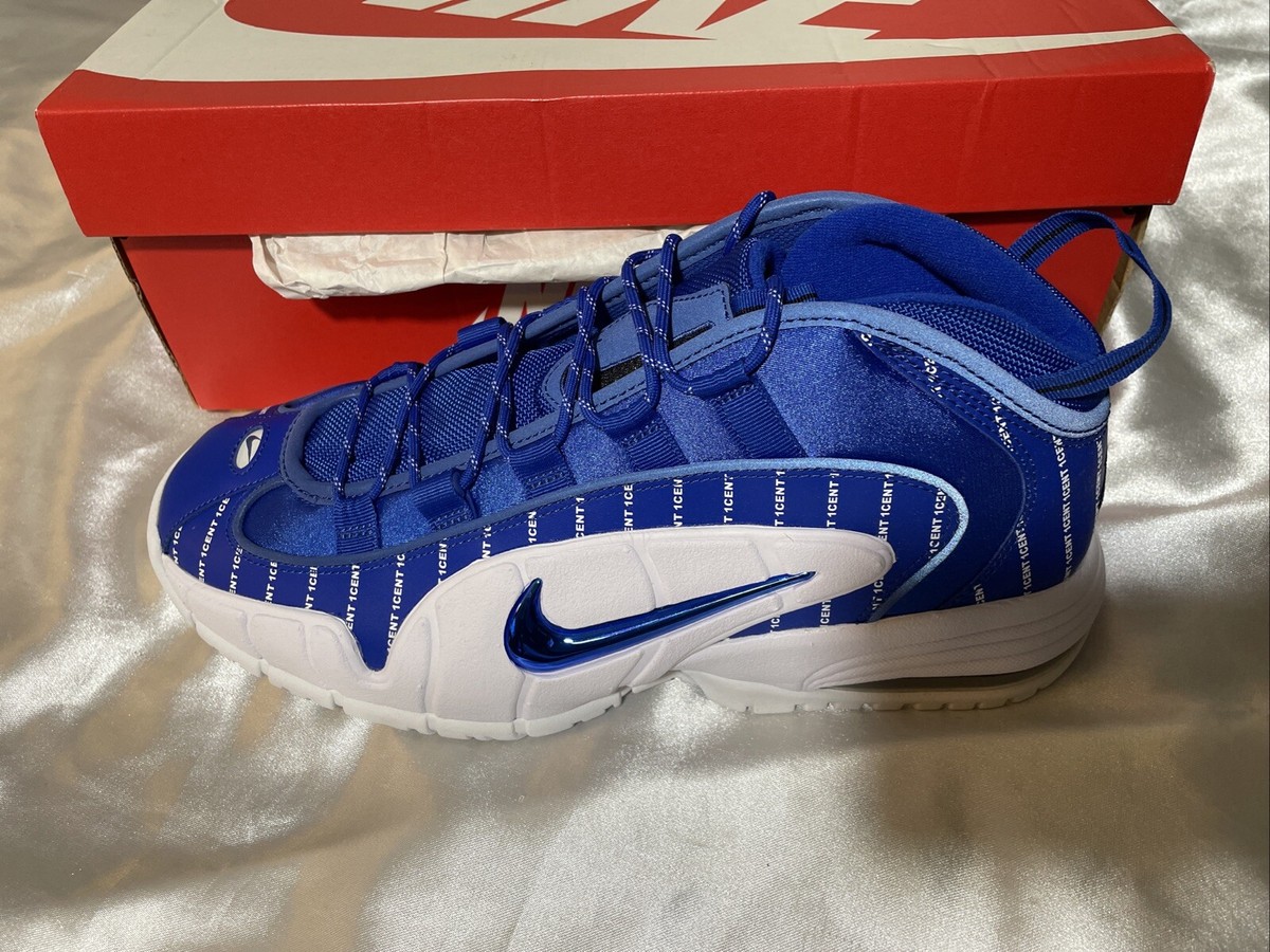 Rare Nike Air Max Penny Game Royal White Sneakers Size 14 AV7948