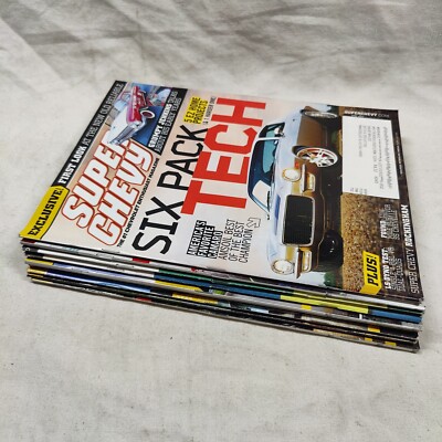 ''Super Chevy Magazine'' Lot 2012 Year 9 issues Jan - Sep Rare Vintage Chevrolet