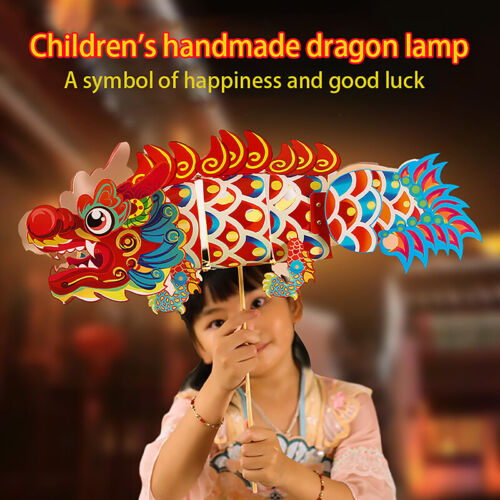 Lanterne chinoise dragon à faire soi-même interaction festival lumineux lanterne suspendue décoration - Photo 1 sur 15