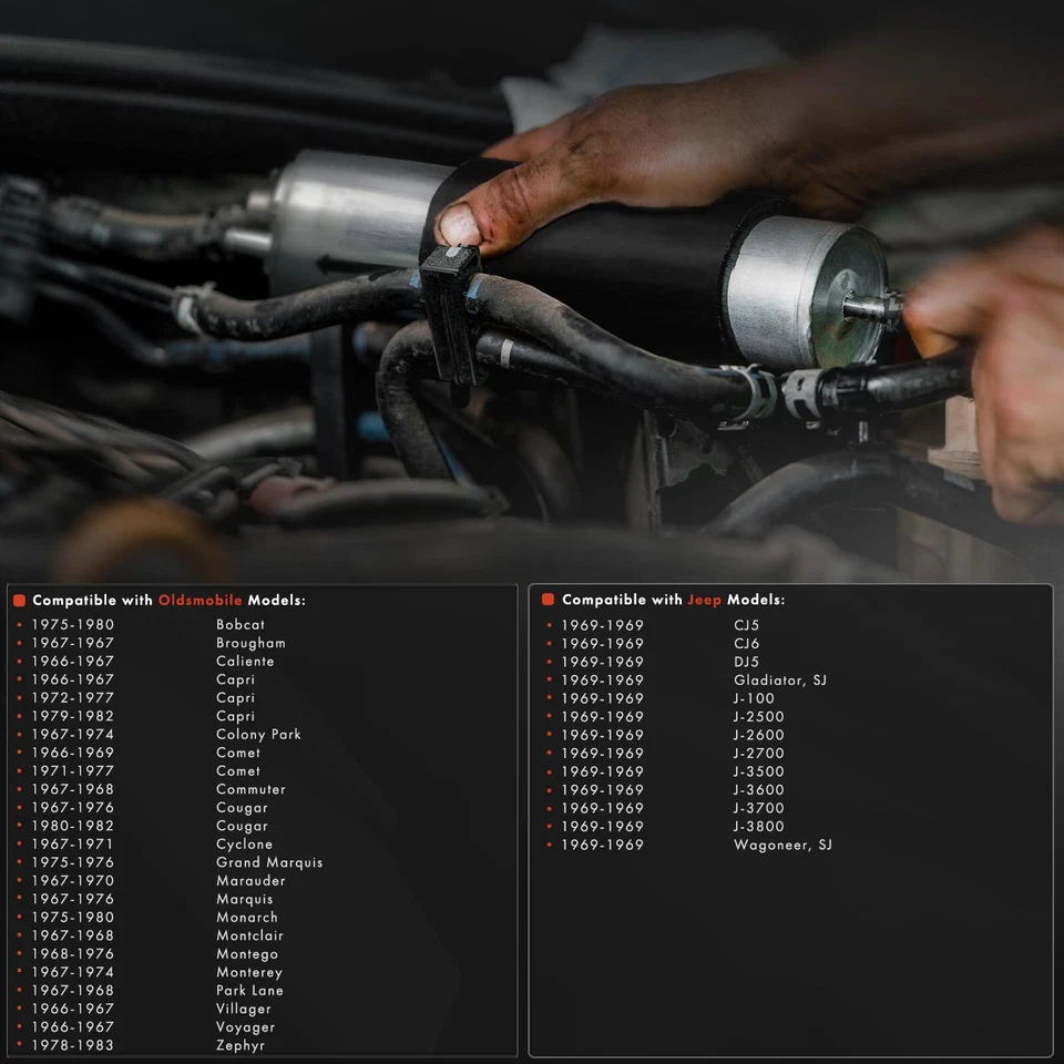 Filtro de combustible de malla de plástico para Ford F-100 1964-1976 F-150 1976 F-250 F-350 F-500 Foto 3 de 4