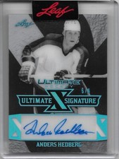 2023 Anders Hedberg Leaf Ultimate X Signature Autograph Auto Platinum 5/6