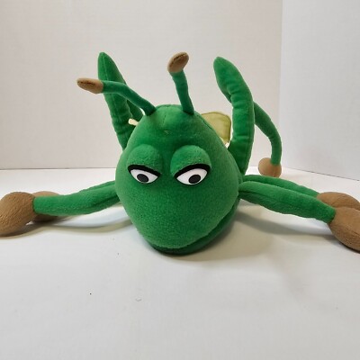 Peluche peluche sauterelle verte marionnette à main marionnette