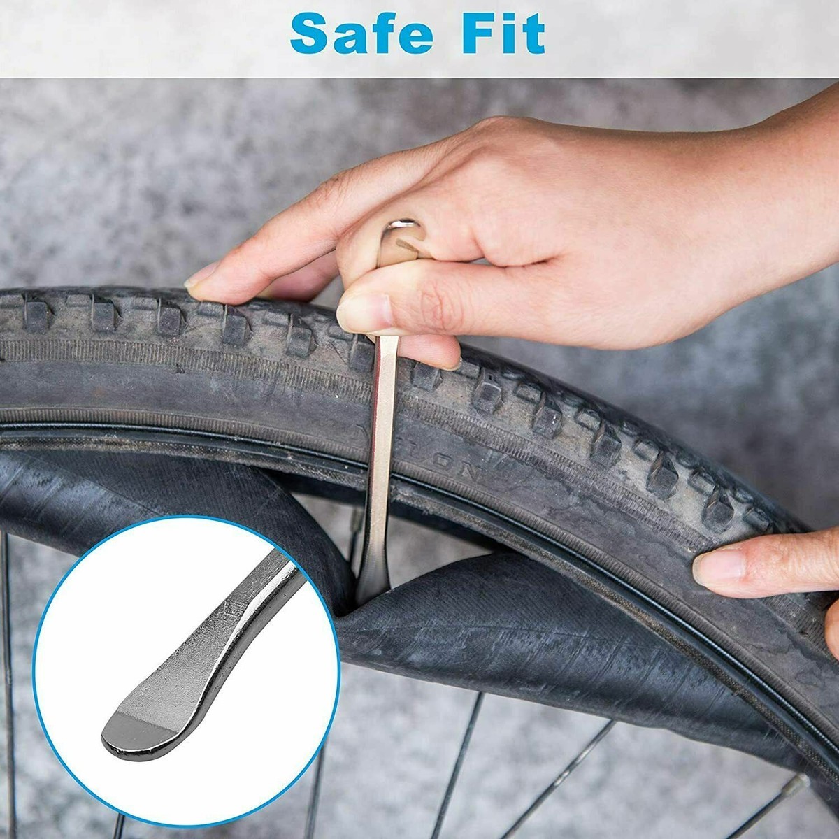 Tire Levers 3-Pack Stainless Steel Bike Durable Flat Repair Tools