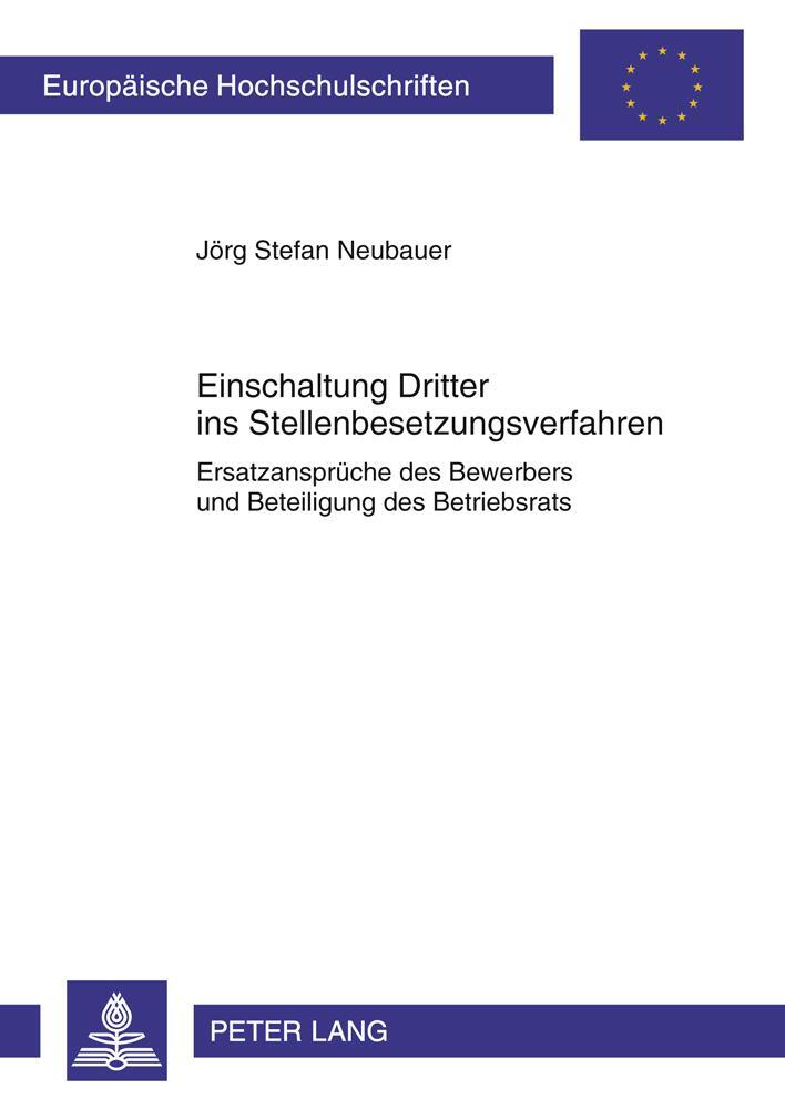Thumbnail - Einschaltung Dritter Ins Stellenbesetzungsverfahren | Buch |